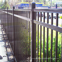 Flat top iron fence design cheap wrought iron fence for house courtyard